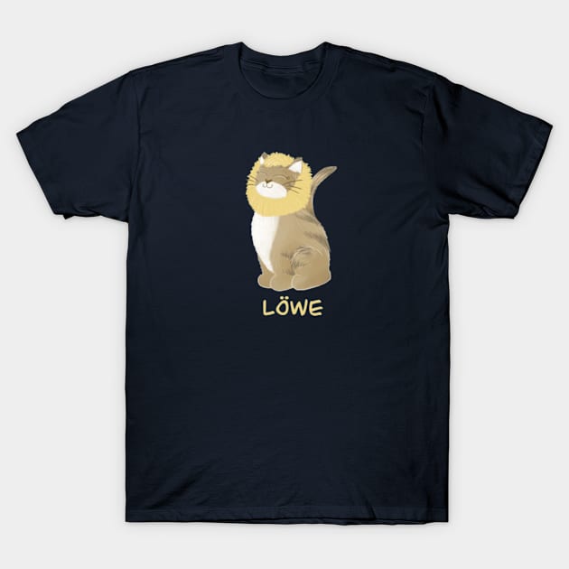 Löwe Katze Sternzeichen T-Shirt by AbbyCatAtelier